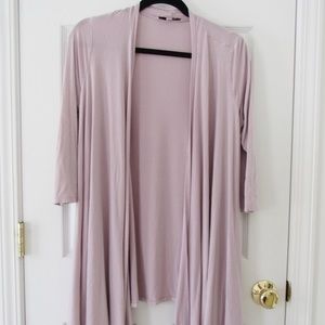 light flowy lavender cardigan